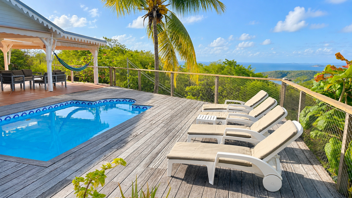 location-villa-famille-piscine-vue mer-Tartane